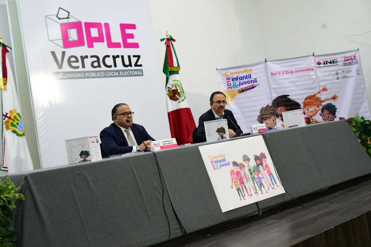 El OPLE Veracruz y el INE convergen y presentan los resultados de la  “Consulta Infantil y Juvenil 2018