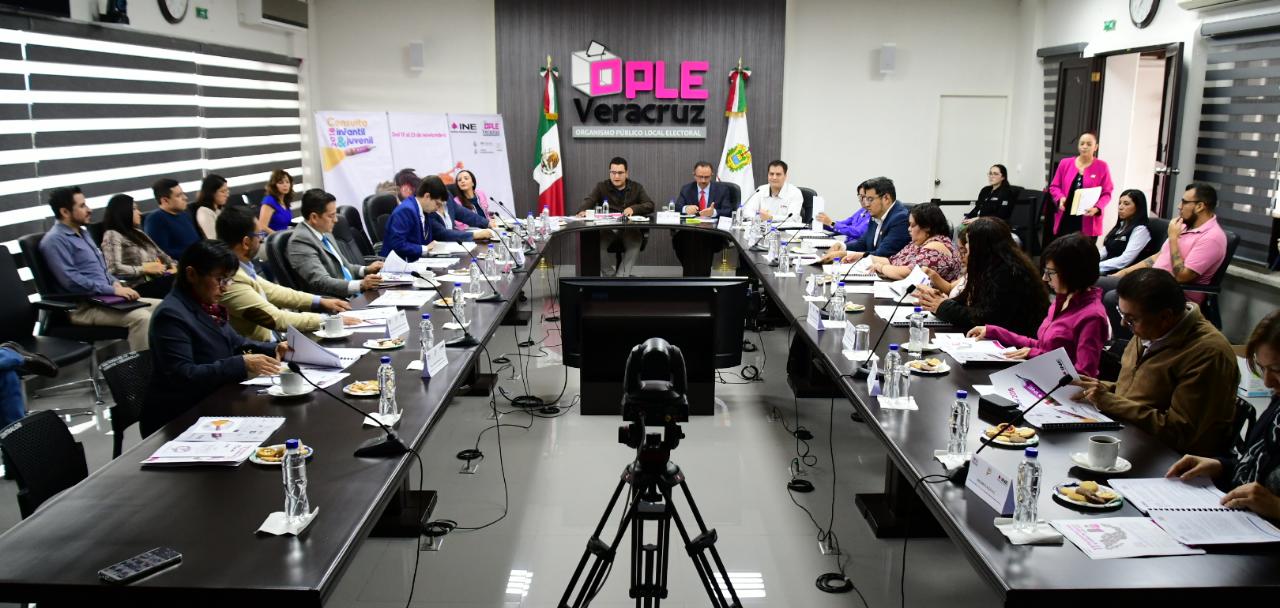 INE y OPLE Veracruz fortalecen lazos en propuestas de la Agenda Estatal de la Consulta Infantil y Juvenil 2018
