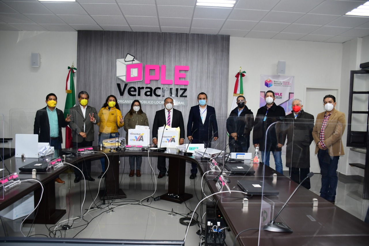 OPLE Veracruz recibió dos solicitudes para conformar coaliciones de partidos políticos para el Proceso Local Ordinario 2020-2021