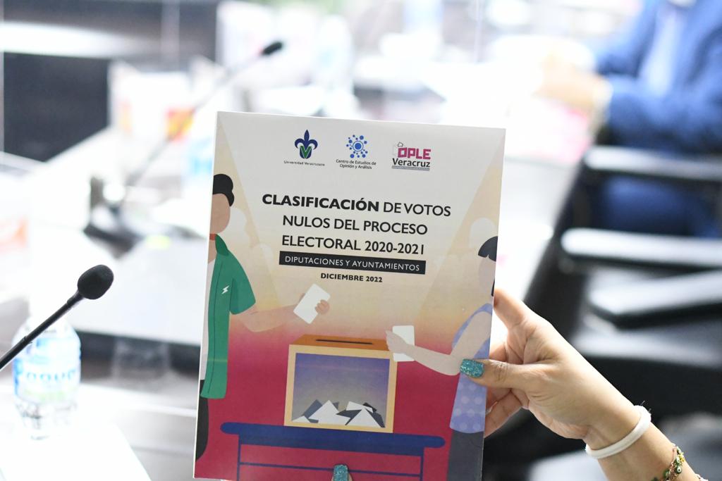 Se presenta en OPLE Veracruz, “Estudio de clasificación de votos nulos del Proceso Electoral Local 2020-2021”